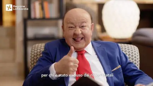 Massimo Boldi testimonial dei ristori per la Lombardia