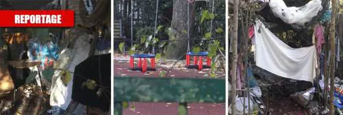 La favela rom nel parco giochi "Pure escrementi nelle casette"