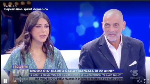 Brosio tradito dalla fidanzata: ma il bacio c'è stato davvero?