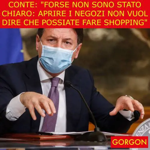 Ecco la satira del giorno. Conte riapre i negozi