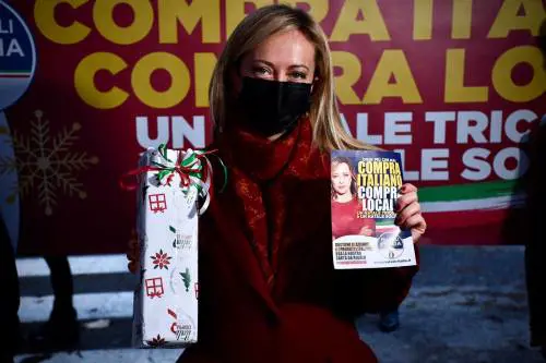 L'iniziativa di FdI, Meloni: "Comprare italiano per difendere posti di lavoro"