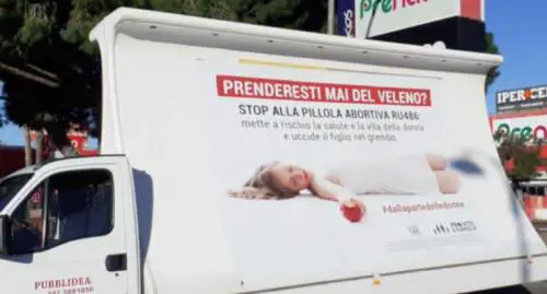 Manifesti contro la Ru486. Il Pd insorge: "Vanno rimossi"
