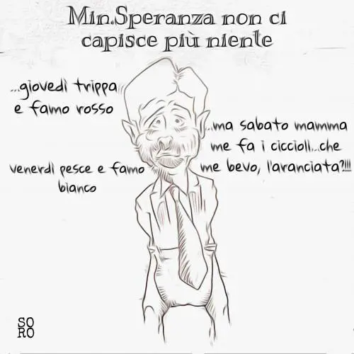 La vignetta del giorno: il ministro Speranza va in palla