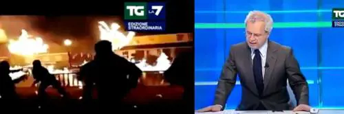 Gaffe in diretta per Mentana: confonde le scene di un film per l'attacco a Capitol Hill