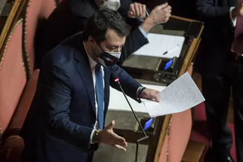 Matteo Salvini al Senato