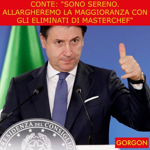 Ecco la satira del giorno. Conte: "Sono sereno"