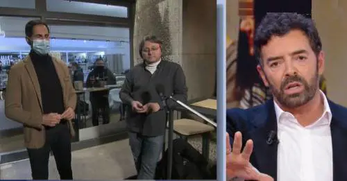 "No mask, arrivederci", "Che fa mi censura?". Alberto Matano chiude il collegamento 