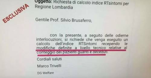 "Ricalcolate l'Rt in Lombardia" Ecco le mail della zona rossa