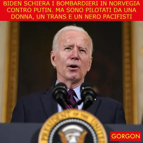 Ecco la satira del giorno. Biden schiera i bombardieri