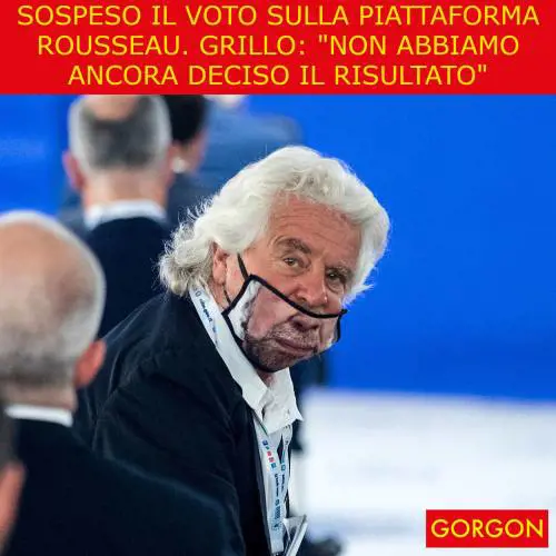 Ecco la satira del giorno. Sospeso il voto Rousseau