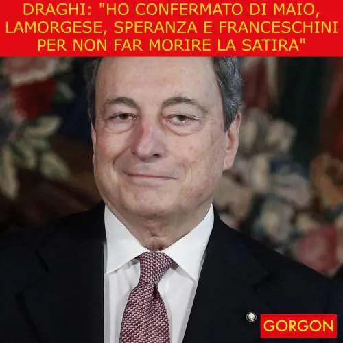 Ecco la satira del giorno. La rivelazione di Draghi