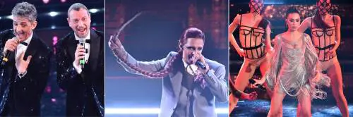 Elodie fa brillare l'Ariston. Achille Lauro rompe tutti gli schemi