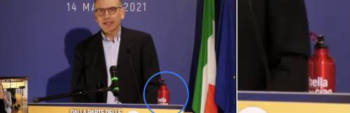 Borraccia "Bella Ciao": il dettaglio su Letta svela l'anima "rossa"