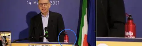 Borraccia "Bella Ciao": il dettaglio su Letta svela l'anima "rossa"