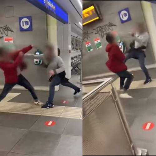 Aggressione a coppia omosessuale alla stazione di Valle Aurelia (screenshot video Gaynet)