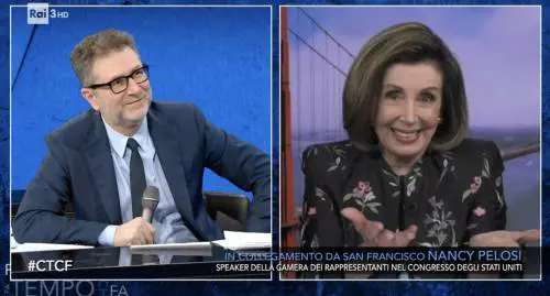 Nancy Pelosi da Fazio: "Sì, Putin è un killer"