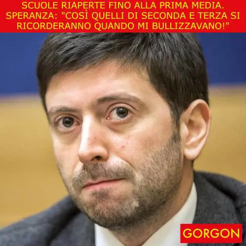 Ecco la satira del giorno. Speranza chiude alcune classi