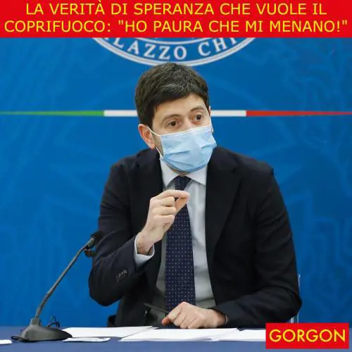 Ecco la satira del giorno. La verità di Speranza sul coprifuoco