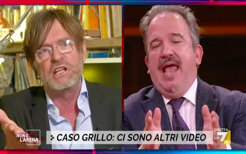 "Hai rotto le p...", "Maleducato misogino". Rissa in studio sul caso Grillo