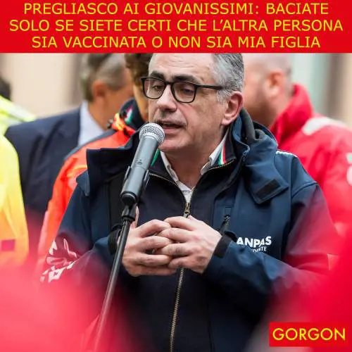 Ecco la satira del giorno. Pregliasco: non baciatevi se...