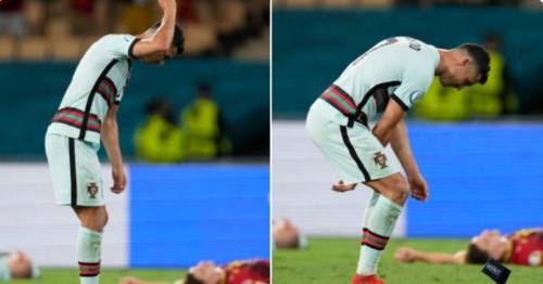 Cristiano Ronaldo, gesto di stizza dopo Belgio-Portogallo. Ecco cos'è successo