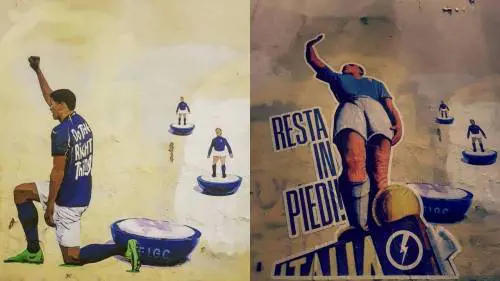 "Italia resta in piedi": bufera sul murale di CasaPound