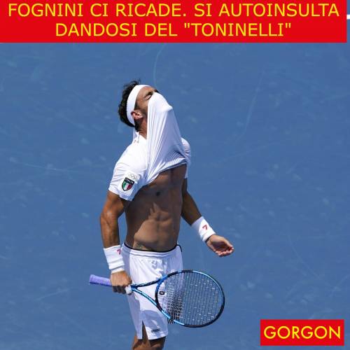 Ecco la satira del giorno. Fognini ci casca ancora