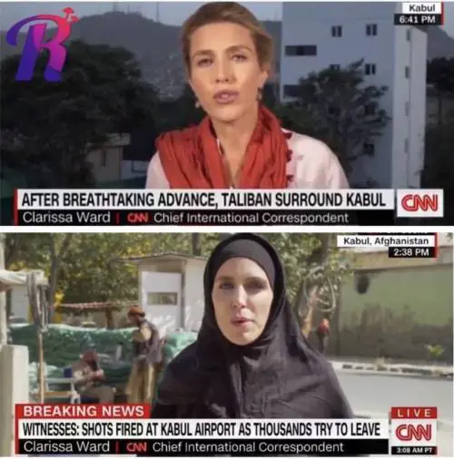 Giornalista Cnn col velo dopo l'arrivo dei talebani: cosa c'è dietro questa foto