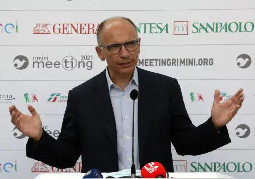 Il segretario del Pd Enrico Letta
