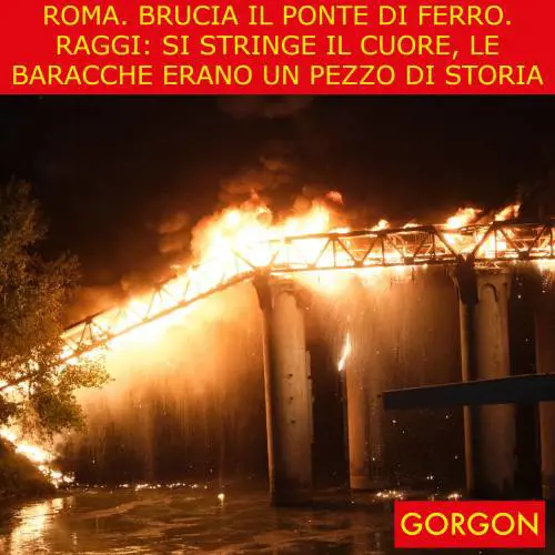 Ecco la satira del giorno. Brucia un pezzo di storia