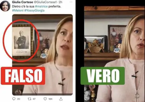 "La sua matrice preferita": ma la foto della Meloni è un fake
