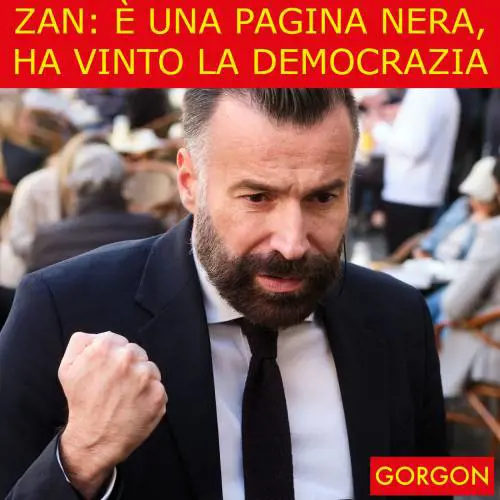 Ecco la satira del giorno. La pagina nera di Zan