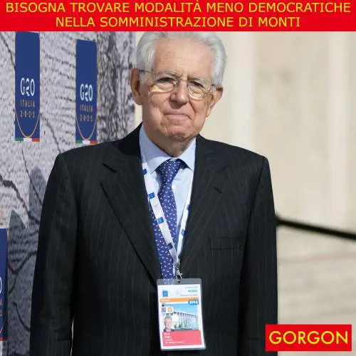 Ecco la satira del giorno. La somministrazione di Monti