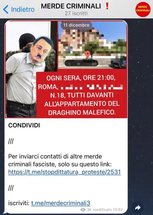 Draghi nel mirino dei no vax: online il suo indirizzo di casa