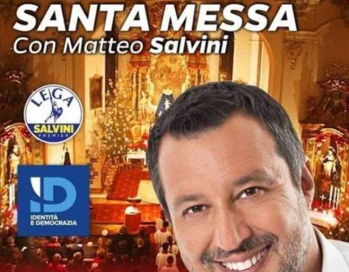 "Santa Messa con Salvini". La locandina diventa un caso: "Ma è fake"