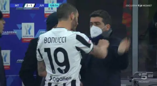 "Tu in faccia...": cosa avrebbe detto Bonucci nella rissa