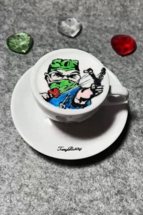 Tony Berry il barista che disegna a mano sulle schiume dei cappuccini