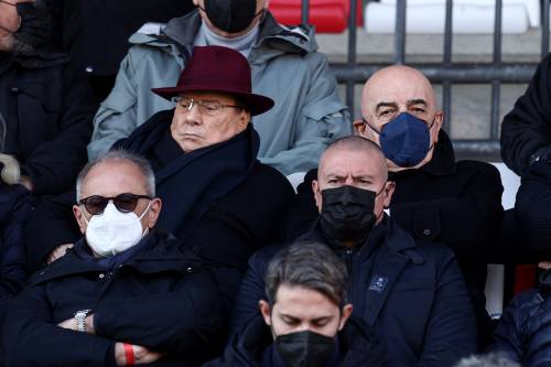 Silvio Berlusconi allo stadio per la partita del Monza