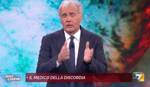 "Anche io posso scrivere ca...": l'ira di Giletti contro il medico no vax