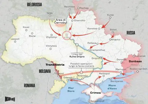 Ucraina, gli obiettivi russi: cosa può prendere Putin