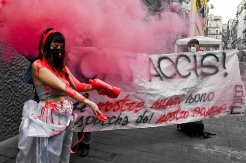Protesta degli studenti a Napoli 