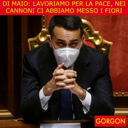 Ecco la satira del giorno. Di Maio pacifista