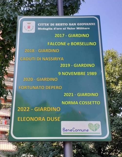 I Giardini Identitari di Sesto San Giovanni: il 2 aprile Eleonora Duse