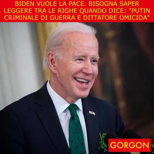 Ecco la satira del giorno. Biden pacifista