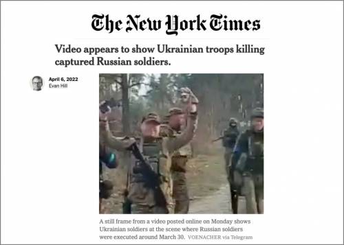 Il video di militari ucraini che uccidono prigionieri russi