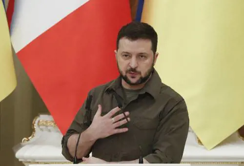 Il presidente dell'Ucraina Volodymyr Zelensky