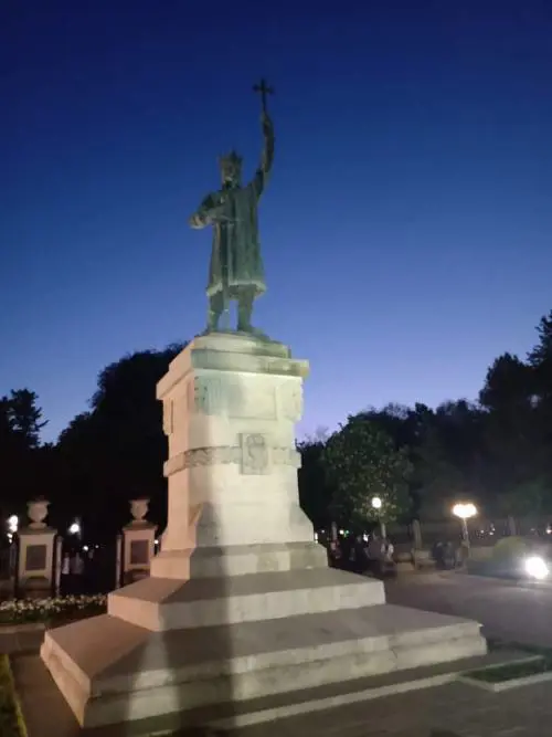 La statua di Stefano III il Grande a Chisinau, capitale della Moldavia