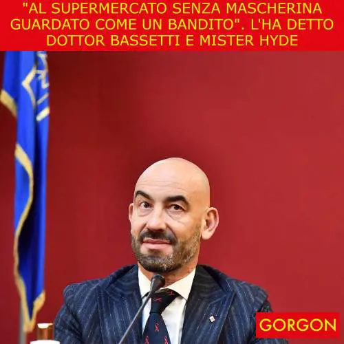 Ecco la satira del giorno. Bassetti contro la mascherina