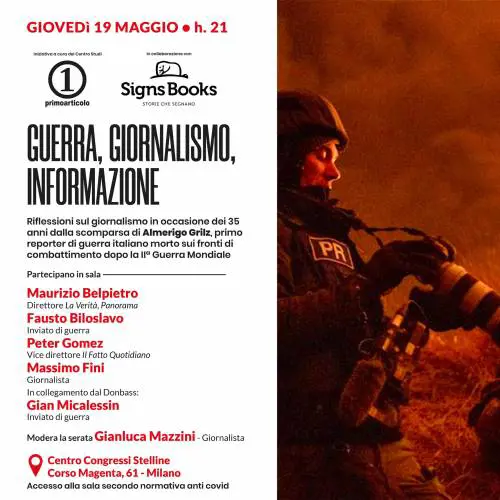 "Guerra, giornalismo, informazione". In ricordo di Almerigo Grilz