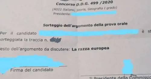 "Prova sulla razza europea". È polemica sul concorso per i prof